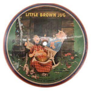Vintage Picture Record Little Brown Jug And Camptown Races Children's 78 Rpm 7"